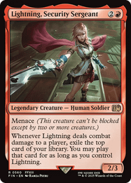 Lightning, Security Sergeant