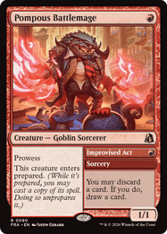 Pompous Battlemage // Improvised Act