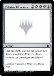 Colorless Ultimatum