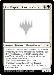 The Keeper of Favorite Cards