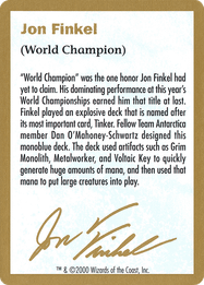 Jon Finkel Bio