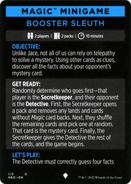 Booster Sleuth // Booster Sleuth (cont'd)