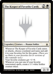 The Keeper of Favorite Cards