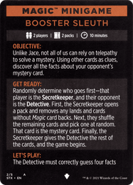 Booster Sleuth // Booster Sleuth (cont'd)
