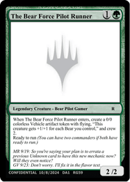 The Bear Force Pilot Runner