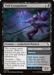 Void Extrapolator // Omit Variables