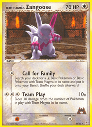 Team Magma's Zangoose