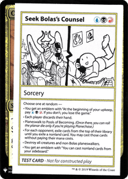 Seek Bolas's Counsel