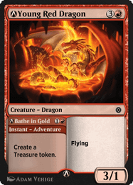 Young Red Dragon // A-Bathe in Gold