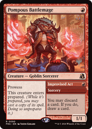 Pompous Battlemage // Improvised Act